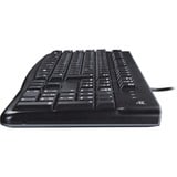Logitech MK120, clavier Noir, Layout UE (QWERTY), Rubberdome, Vente au détail