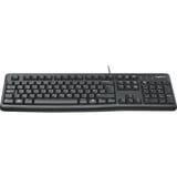 Logitech MK120 clavier Noir, Layout EU (QWERTY), Rubberdome, 100%