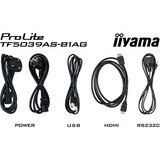 iiyama ProLite TF5039AS-B1AG, Affichage public Noir, Tactile, HDMI, DisplayPort, LAN, Audio, USB, Android 