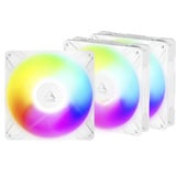 ARCTIC P14 Pro Reverse A-RGB ventilateurs de boîtier Blanc, 3 pièces, 140 x 140 x 30 mm, PWM, Ventilateur, 14 cm, 166,5 m³/h, Blanc