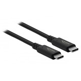 DeLOCK USB-C 4 Gen 2x2 > USB-C, Câble Noir, 2 mètres