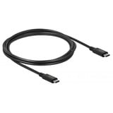 DeLOCK USB-C 4 Gen 2x2 > USB-C, Câble Noir, 2 mètres