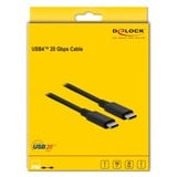 DeLOCK USB-C 4 Gen 2x2 > USB-C, Câble Noir, 2 mètres