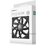 DeepCool FT12 Slim, Ventilateur de boîtier Noir, Connecteur de ventilateur PWM à 4 broches