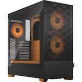 Fractal Design Pop Air RGB boîtier midi tower Noir/Orange | 2x USB-A | RGB | Verre Trempé