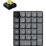 Keychron K0 Max QMK, Pavé numérique Noir/gris, Milk POM Switch Banana, RGB, Hot-swappable, Bluetooth, 2,4 GHz