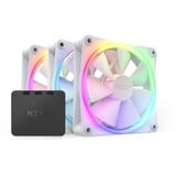 NZXT F120 RGB ventilateurs de boîtier Blanc, 3 pièces, 120 x 120 x 26 mm, contrôleur inclus