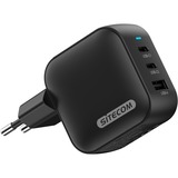 Sitecom 70W GaN Power Delivery chargeur Noir, 2x USB-C, 1x USB-A