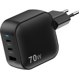 Sitecom 70W GaN Power Delivery chargeur Noir, 2x USB-C, 1x USB-A