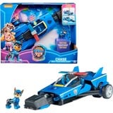 Spin Master PAW Patrol: The Mighty Movie, Chase's Deluxe Transforming Cruiser, Jeu véhicule Bleu/Noir