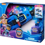 Spin Master PAW Patrol: The Mighty Movie, Chase's Deluxe Transforming Cruiser, Jeu véhicule Bleu/Noir