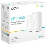 TP-Link Deco BE65 Tri-bande (2,4 GHz / 5 GHz / 6 GHz) Wi-Fi 7 (802.11be) Blanc 4 Interne, Routeur maillé Blanc, Blanc, Interne, Système maillé, Tri-bande (2,4 GHz / 5 GHz / 6 GHz), Wi-Fi 7 (802.11be), 11000 Mbit/s
