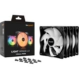 be quiet! Light Wings LX PWM ventilateurs de boîtier RGB  Noir, 3 pièces, 120 x 120 x 25 mm