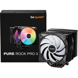 be quiet! Pure Rock Pro 3 LX Black Refroidisseur CPU RGB  Noir, socket Intel et AMD, finition noire, ARGB, Refroidisseur d'air, 12 cm, 2000 tr/min, 105,1 m³/h, Noir