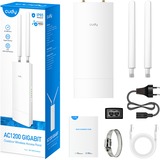 Cudy AC1200 WiFi Gigabit Outdoor Access Point, Point d'accès Blanc, PoE, Cudy Mesh