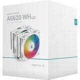 DeepCool AG620 WH ARGB, Refroidisseur CPU Blanc, 4 broches PWM, LED RGB