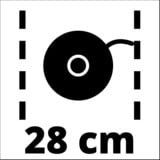 Einhell GE-CT 18/28 Li-Solo 28 cm Batterie Noir, Rouge, Coupe-bordures Rouge/Noir, Coupe-bordures, 28 cm, Poignée rectangulaire, 1,6 mm, 5 m, 8000 tr/min