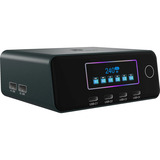 ICY BOX Diamond Charge 2401, Station de recharge Noir, 4x USB-C, 2x USB-A
