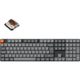 Keychron K5 Max-H3Z, clavier Gris/Noir, Layout BE, Gateron Low Profile 2.0 Mechanical Brown, LED RGB, double injection PBT, remplaçable à chaud, Bluetooth, 2,4 GHz