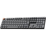 Keychron K5 Max-H3Z, clavier Gris/Noir, Layout BE, Gateron Low Profile 2.0 Mechanical Brown, LED RGB, double injection PBT, remplaçable à chaud, Bluetooth, 2,4 GHz