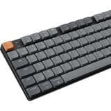 Keychron K5 Max-H3Z, clavier Gris/Noir, Layout BE, Gateron Low Profile 2.0 Mechanical Brown, LED RGB, double injection PBT, remplaçable à chaud, Bluetooth, 2,4 GHz