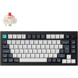 Keychron Q1 Max-M1 QMK, clavier Noir, Layout BE, Gateron Jupiter Red, RGB led, 75%, Hot-swappable, Bluetooth, 2.4GHz