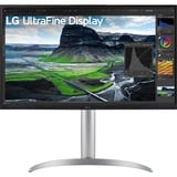 LG UltraFine 27UQ850V-W 27" 4K UHD Moniteur  Blanc/Argent, 2x HDMI, 1x DisplayPort, 2x USB-A, USB-B, USB-C