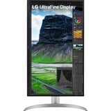 LG UltraFine 27UQ850V-W 27" 4K UHD Moniteur  Blanc/Argent, 2x HDMI, 1x DisplayPort, 2x USB-A, USB-B, USB-C