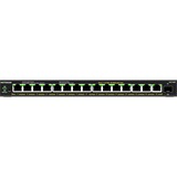 Netgear GS316EP, Switch Noir, Géré, Gigabit Ethernet (10/100/1000), Full duplex, Connexion Ethernet, supportant l'alimentation via ce port (PoE)