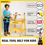 Stanley Junior Ceinture à outils, Outils pour enfants Noir/Jaune, Ceinture à outils, 5 ans +