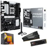 ALTERNATE Upgrade Kit PRIME B650-PLUS WIFI + Ryzen 5 7500X3D + 32 Go + 2 To SSD Noir/Argent, Carte mère, CPU, mémoire, SSD