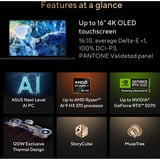 ASUS ProArt P16 (H7606WP-RJ129X) 16" PC portable  Noir | Ryzen AI 9 HX 370 | RTX 5070 | 32 Go | 1 To SSD