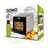 Domo Déshydrateur alimentaire numérique DO354VD, Séchoir automatique Inox/Noir