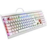 Sharkoon SKILLER SGK40, clavier gaming Blanc, Layout BE, Huano Red, BE Layout, Huano Red, Led RGB