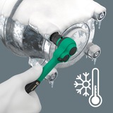 Wera 8100 SB 12 Jeu de cliquets Zyklop Comfort, Set d'outils Noir/Vert, Levier de changement, 3/8" drive, métrique, 16 pièces