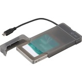 i-tec MySafe USB 3.1-C Gen. 2 Easy, Boîtier disque dur Gris/transparent, Boîtier disque dur/SSD, 2.5", SATA, Série ATA II, Série ATA III, 10 Gbit/s, Connectivité USB, Noir