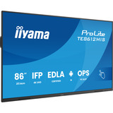 iiyama ProLite TE8612MIS-B4AG, Affichage public Noir (Mat), 2x HDMI | 1x DisplayPort | VGA | LAN | WiFi | 24/7 | Tactile