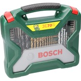 Bosch Carton de coffrets X-Line titane de 70 pièces, Perceuse, ensembles embouts Vert, Perceuse, Ensemble de forets, Ensemble de forets, Multicolore, 4 - 10 mm, 1.5 - 6.5 mm