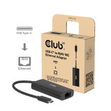 Club 3D Club USB-C® to RJ45 10G Ethernet Adapter, Adaptateur Noir