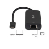 Club 3D Club USB-C® to RJ45 10G Ethernet Adapter, Adaptateur Noir