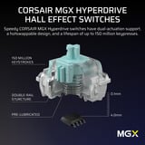 Corsair RGB clavier gaming mécanique Noir, Layout US (QWERTY), Corsair MGX, 96%