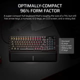 Corsair VANGUARD PRO 96 RGB clavier gaming mécanique Noir, Layout US (QWERTY), Corsair MGX, 96%, QWERTY US, MGX, 96%, RGB, hot-swap