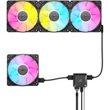 Corsair iCUE LINK RX120 RGB Starter kit ventilateurs de boîtier Noir, 3 pièces, 120 x 120 x 25 mm, PWM