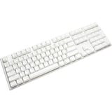 Ducky One 3 Classic White, clavier gaming Blanc/Argent, Layout BE, Cherry MX Red Silent, LED RGB, ABS