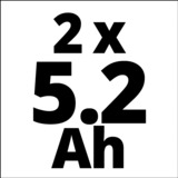 Einhell Einh 2x 18V 5,2Ah PXC-Twinpack, Batterie Rouge/Noir