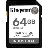 Kingston Industrial 64 Go SDXC, Carte mémoire Noir, UHS-I U3, Class 10, V30, A1