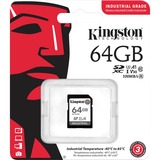 Kingston Industrial 64 Go SDXC, Carte mémoire Noir, UHS-I U3, Class 10, V30, A1