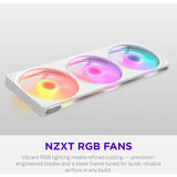 NZXT F420 RGB ventilateurs de boîtier Blanc, 3 pièces, 420 x 140 x 25 mm, PWM