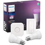 Philips HUE White and Color Ambiance Kit de démarrage E27, Lumière LED Blanc, 2000K - 6500K, Dimmable