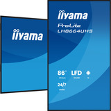 iiyama ProLite LH8664UHS-B3AG 85.6" 4K Ultra HD, Affichage public Noir (Mat), HDMI, USB-C, Audio, WiFi 5, LAN, Android 14